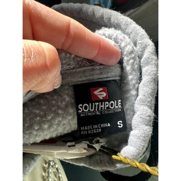 Mens Gray Southpole Hoodie Pullover sz SM - Picture 5 of 6
